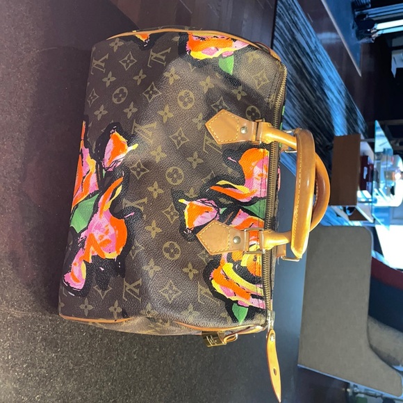 LIMITED EDITION Louis Vuitton Speedy Stephen Sprouse Roses Floral Damier Vernis - Picture 4 of 16